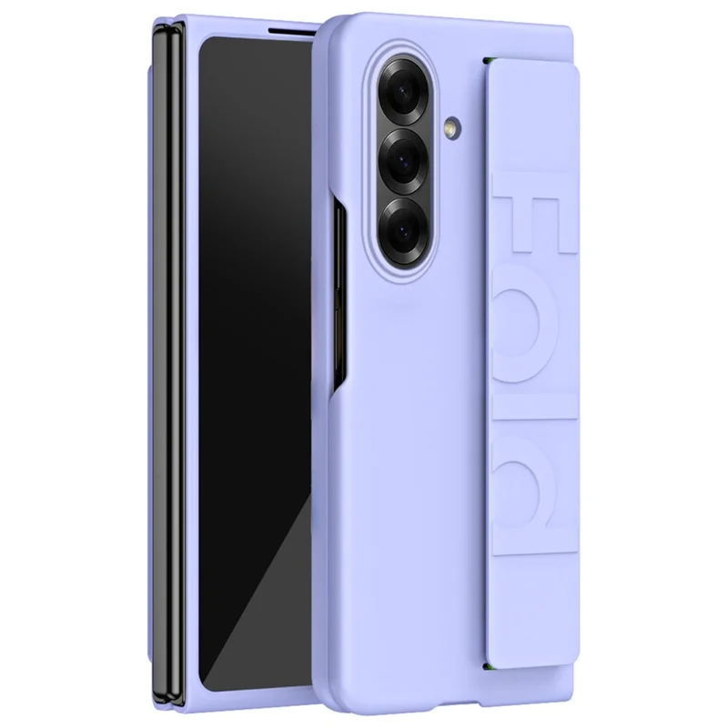 Til Samsung Galaxy Z Fold8 5G Taske med Håndledsbånd Gummibehandlet Hård PC Telefondekning - Lilla