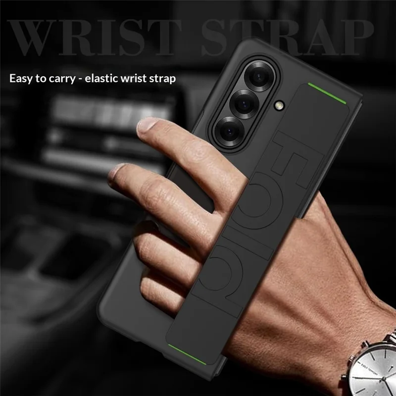 Til Samsung Galaxy Z Fold8 5G Taske med Håndledsbånd Gummibehandlet Hård PC Telefondekning - Lilla