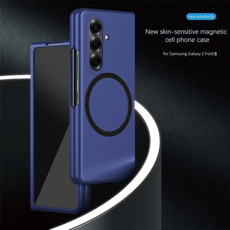 For Samsung Galaxy Z Fold8 Magnetisk Case Skin-Touch Matt Hård PC Telefonbeskyttelse - Safir