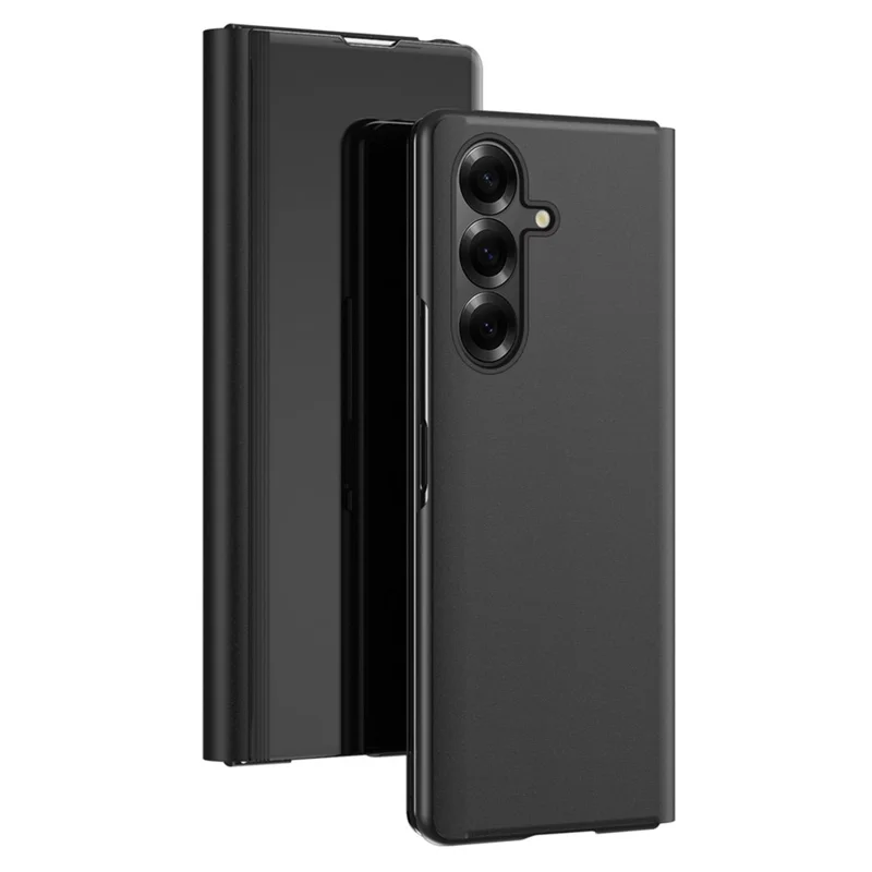 For Samsung Galaxy Z Fold8 Flip Læderdæksel med stativ, fuld krops beskyttelseshælletilbehør - Sort