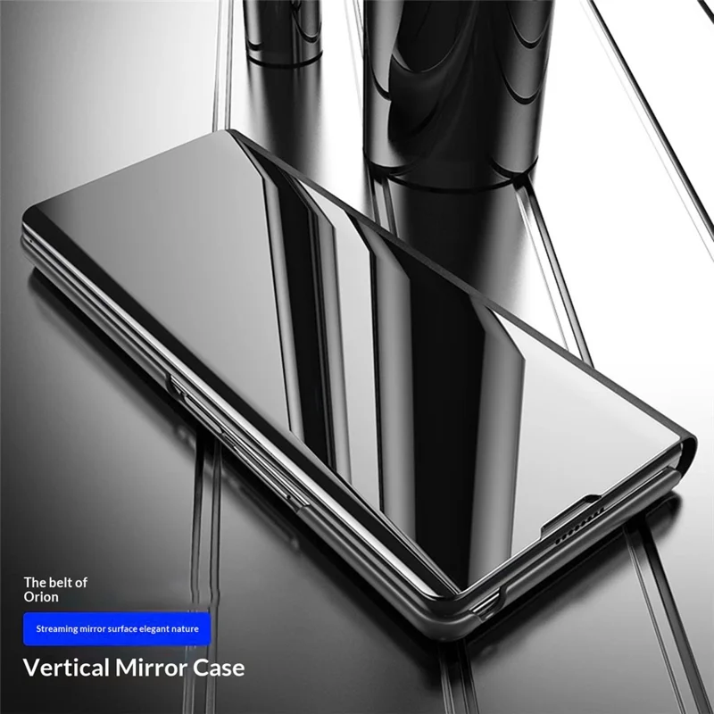 For Samsung Galaxy Z Fold8 Flip Læderdæksel med stativ, fuld krops beskyttelseshælletilbehør - Sort
