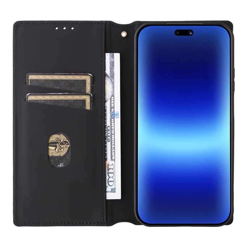 Etui portfelowe do Huawei Pura 90 z nadrukiem rombów, pokrowiec z syntetycznej skóry PU - Srebrny