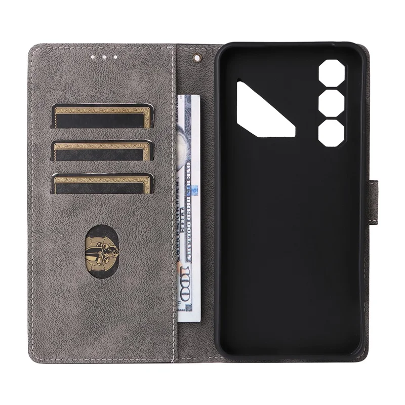 Capa Carteira para ZTE nubia Neo 5 Pro 5G com Bloqueio RFID, Capa de Couro PU com Suporte e Alça - Preto