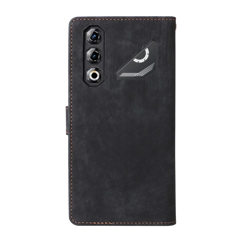 Capa Carteira para ZTE nubia Neo 5 Pro 5G com Bloqueio RFID, Capa de Couro PU com Suporte e Alça - Preto