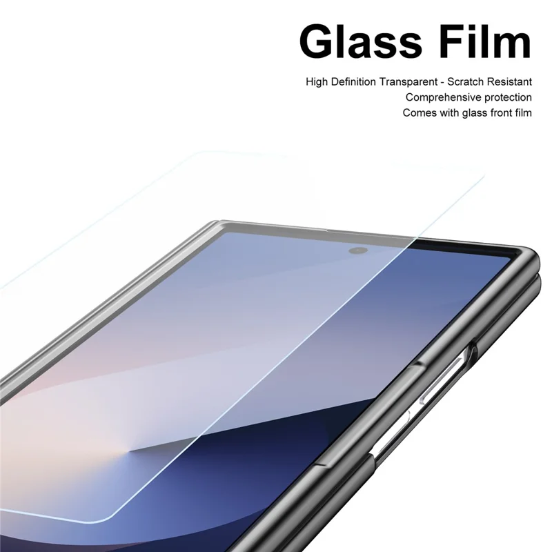 Cover per Samsung Galaxy Z Fold8 in pelle opaca con placcatura elettrolitica + cover in PC con pellicola schermo/stilo - Nero