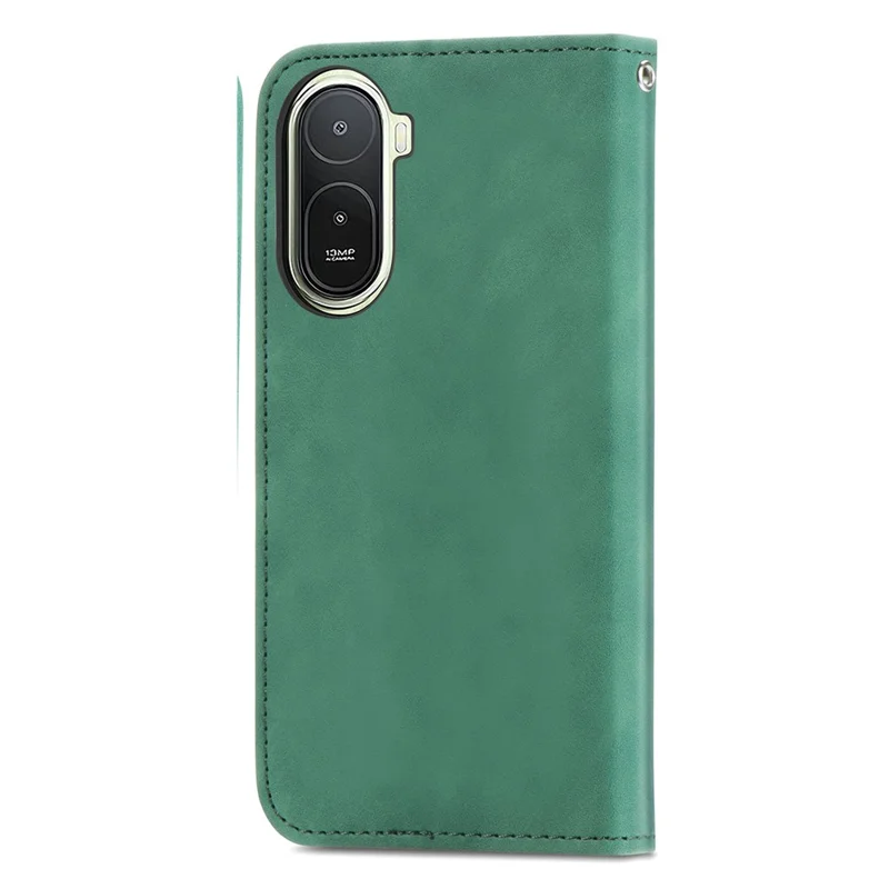For Xiaomi Redmi A7 Pro 5G Leather Case with Card Holder Magnetic Absorption Phone Cover - Green