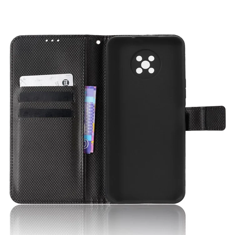 Для Nokia G50 Magnetic Clasp Chace Case Diamond Texture PU - Черный
