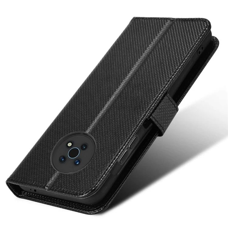 Для Nokia G50 Magnetic Clasp Chace Case Diamond Texture PU - Черный