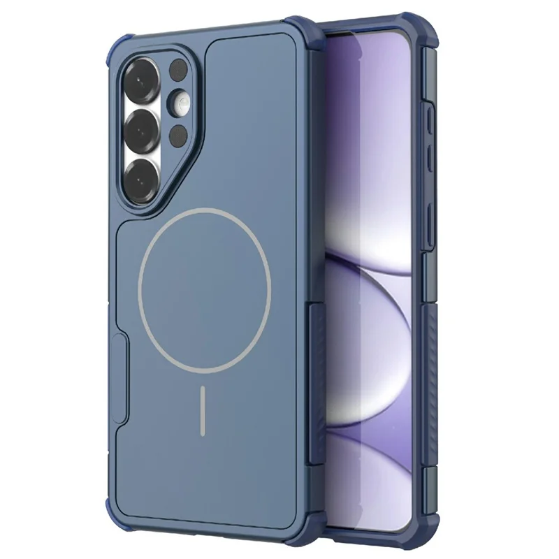 Für Samsung Galaxy S26+ Magnetische Hülle Stoßfest Luftkissen PC+TPU Handyhülle - Blau
