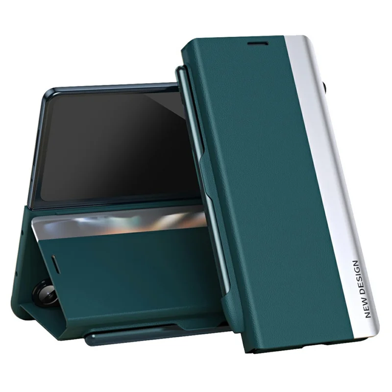 Til Samsung Galaxy Z Fold8 Taske Stålederet Telefonbeskyttelse med Pen Holder - Grøn