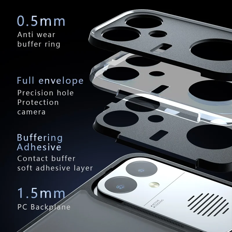 Cover per Xiaomi Redmi K90 Max 5G, Cover Posteriore Trasparente con Finitura Opaca TPU + PC al Tocco Morbido - Nero Trasparente