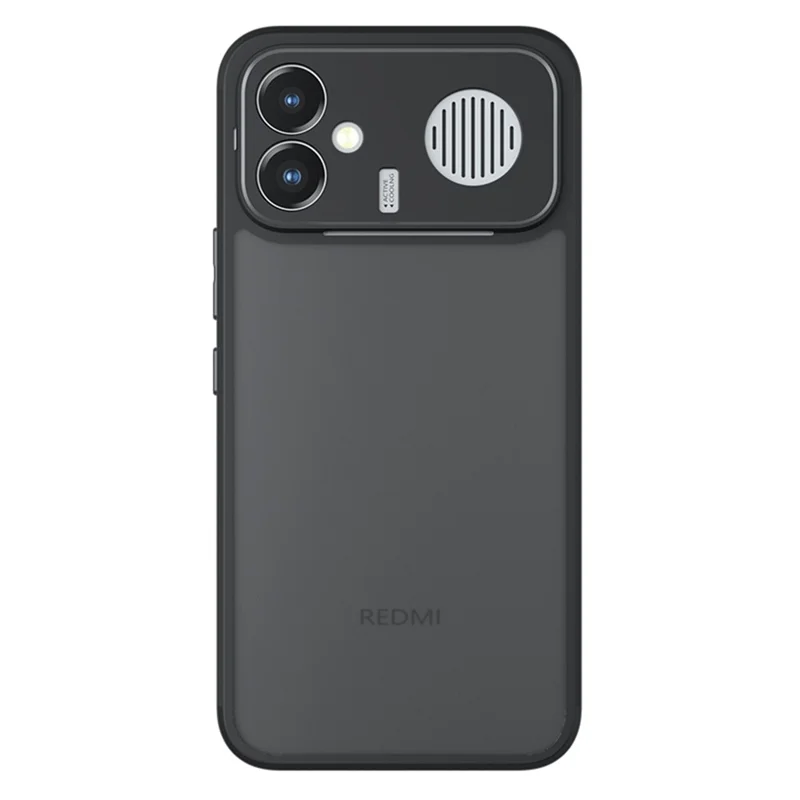 Cover per Xiaomi Redmi K90 Max 5G, Cover Posteriore Trasparente con Finitura Opaca TPU + PC al Tocco Morbido - Nero Trasparente