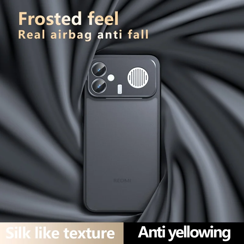 Cover per Xiaomi Redmi K90 Max 5G, Cover Posteriore Trasparente con Finitura Opaca TPU + PC al Tocco Morbido - Nero Trasparente