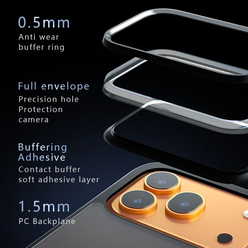 Fodral för Honor 600 5G / 600 Pro 5G TPU + PC chockabsorberande mobilskal - Transparent