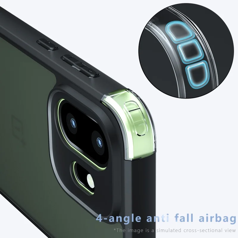 For OnePlus 15T 5G Case TPU + PC Shockproof Phone Cover - Transparent
