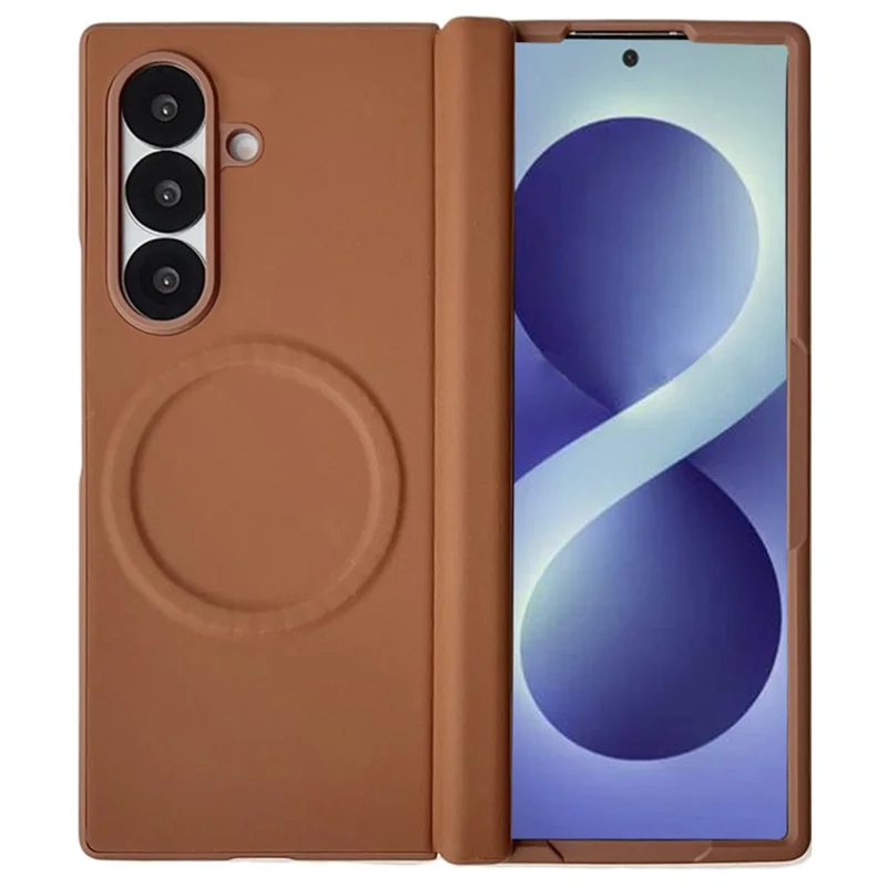 For Samsung Galaxy Z Fold8 Magnetisk Case PU Læder + PC Beskyttende Telefon Cover - Brun