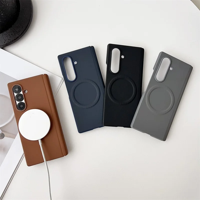 For Samsung Galaxy Z Fold8 Magnetisk Case PU Læder + PC Beskyttende Telefon Cover - Brun