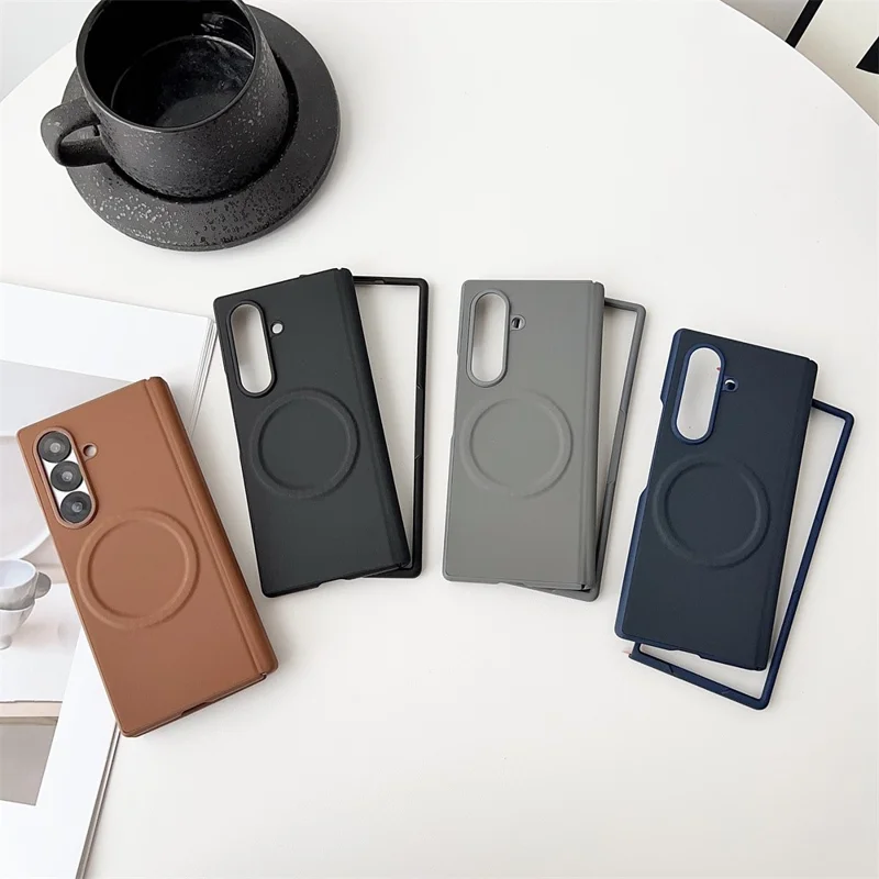 For Samsung Galaxy Z Fold8 Magnetisk Case PU Læder + PC Beskyttende Telefon Cover - Brun