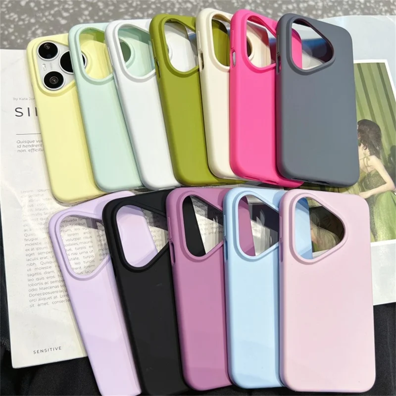 For Huawei Pura 90 Pro Case Skin-Friendly Liquid Silicone + PC Phone Cover - Dark Grey