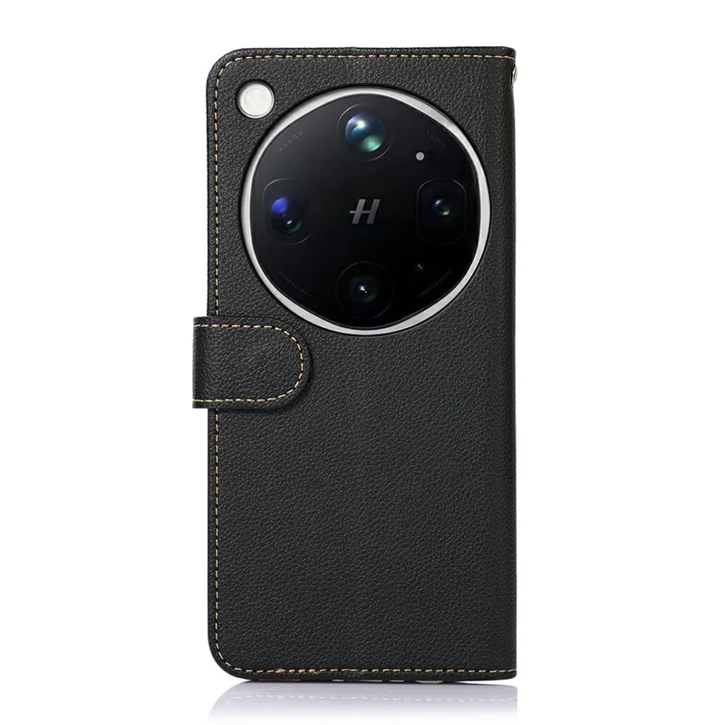 KHAZNEH Capa para Oppo Find X9 Ultra 5G com Carteira e Proteção RFID, Textura Lichia, Capa em Couro PU com Alça - Preto