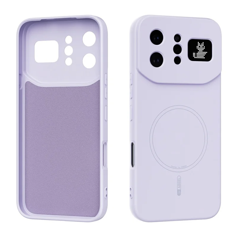 ABEEL Magnetic Case For Infinix Note 60 Ultra 5G Skin Touch Liquid Silicone Phone Back Cover - Purple