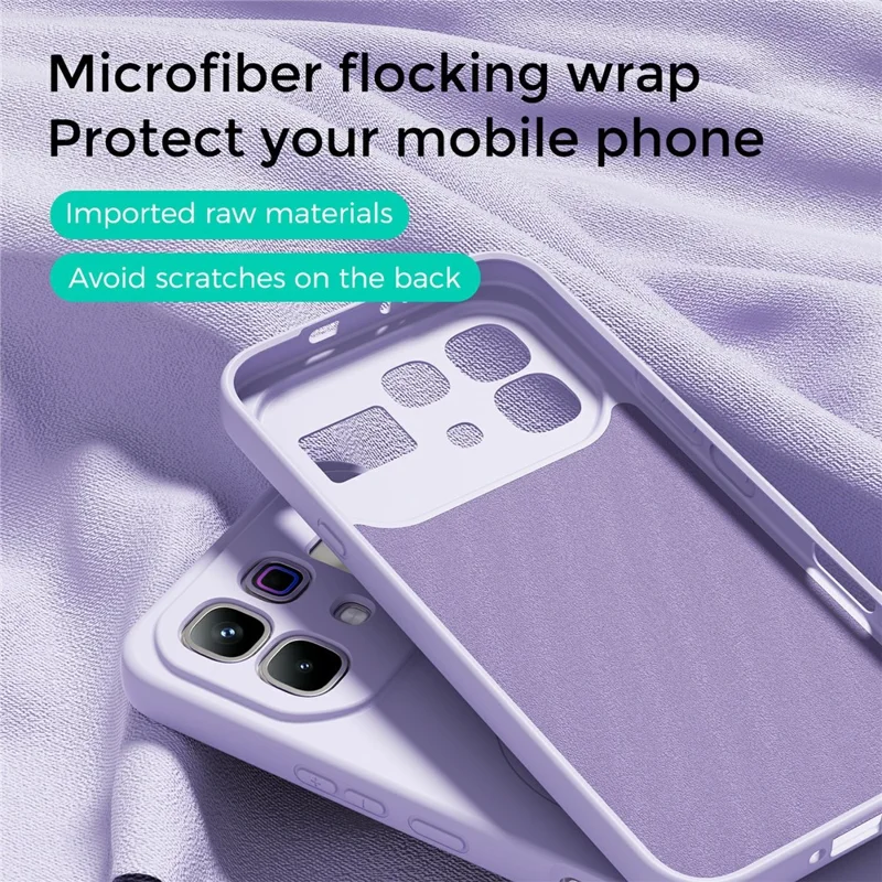 ABEEL Magnetic Case For Infinix Note 60 Ultra 5G Skin Touch Liquid Silicone Phone Back Cover - Purple