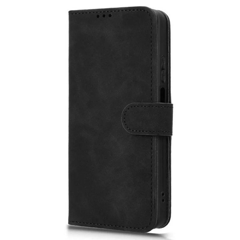 Futera skórzana do Blackview Wave 10, odczuwalna dla skóry, antyuderzeniowa z portfelem, uchwytem do podpierania, czarna