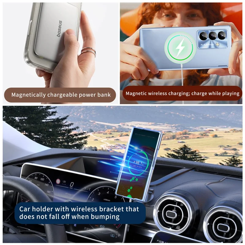 For Samsung Galaxy Z Fold8 Magnetisk Case Hård PC Telefonbeskyttelse - Rosenød