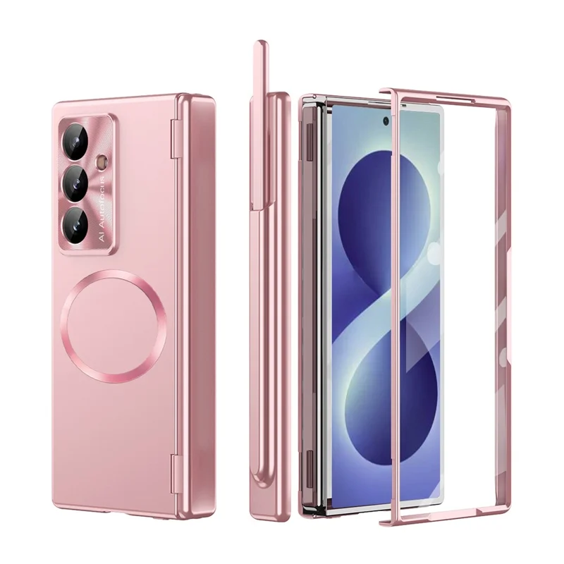 For Samsung Galaxy Z Fold8 Magnetisk Case Hård PC Telefonbeskyttelse - Rosenød