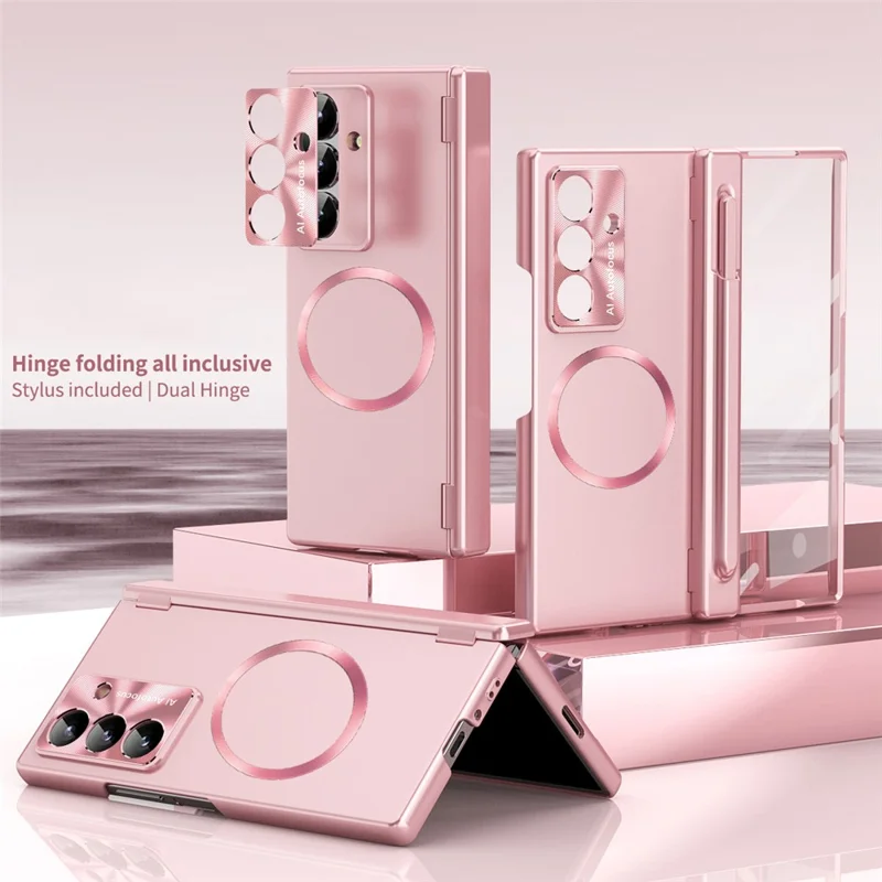 For Samsung Galaxy Z Fold8 Magnetisk Case Hård PC Telefonbeskyttelse - Rosenød