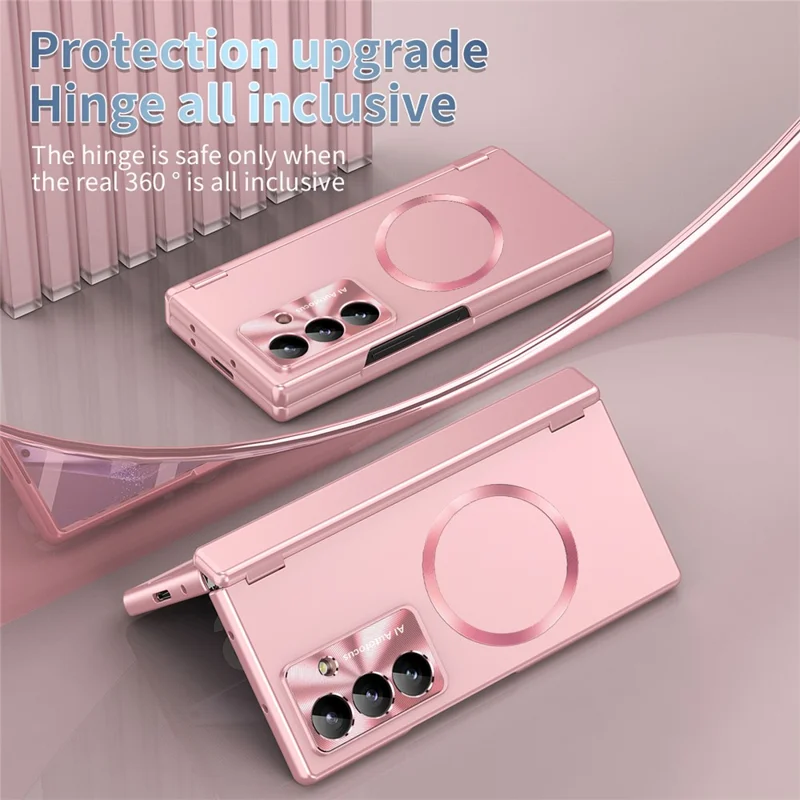 For Samsung Galaxy Z Fold8 Magnetisk Case Hård PC Telefonbeskyttelse - Rosenød