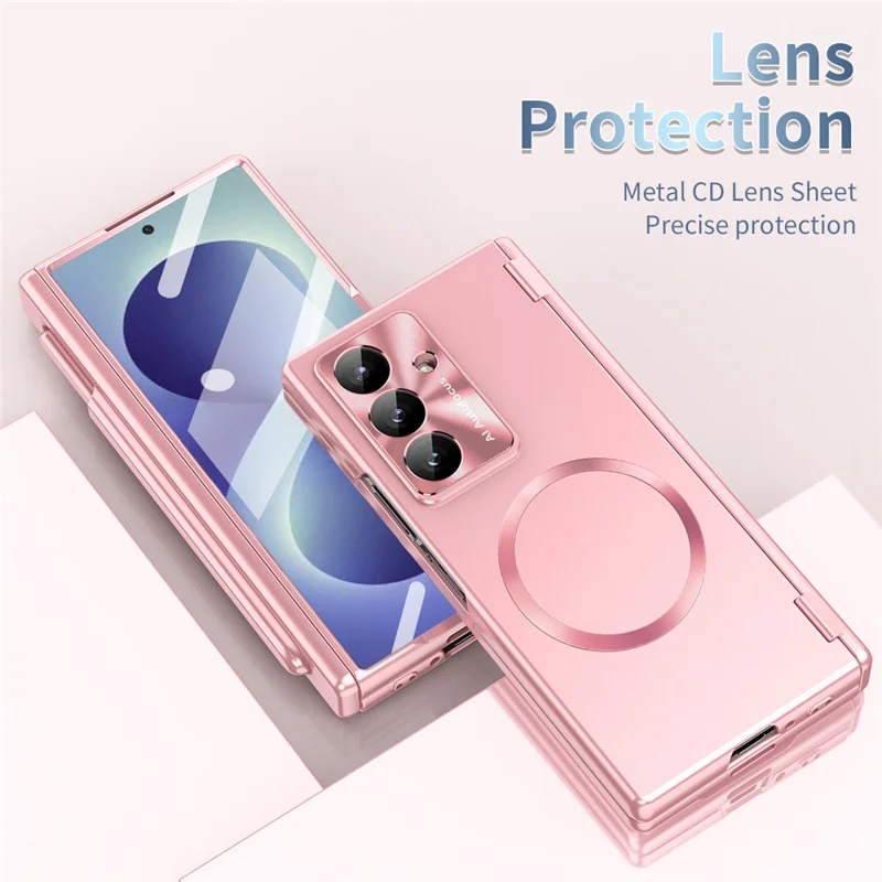 For Samsung Galaxy Z Fold8 Magnetisk Case Hård PC Telefonbeskyttelse - Rosenød