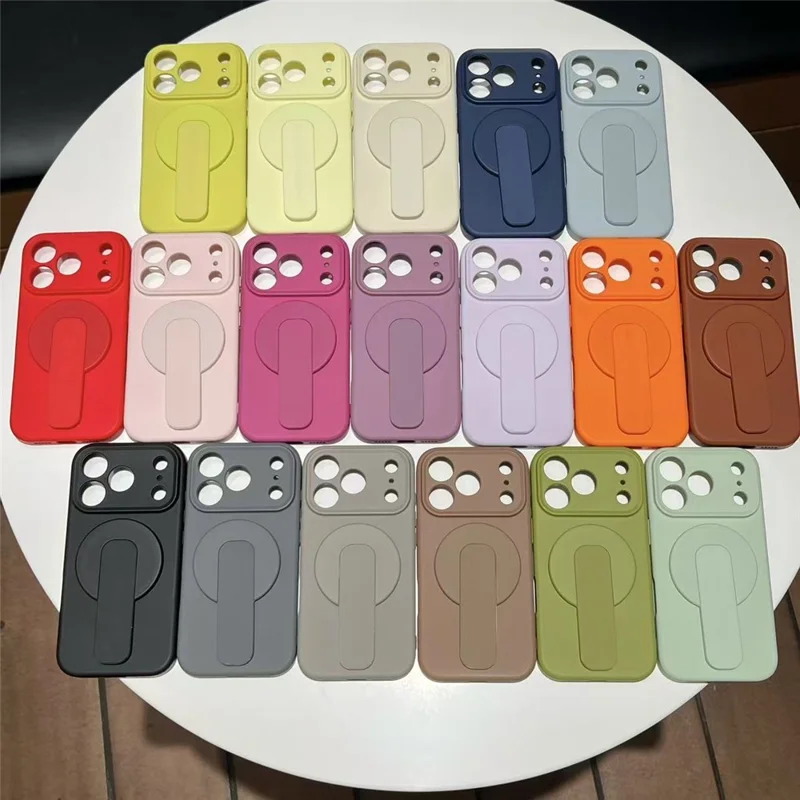 YCADEN pour iPhone 17 Pro Max étui magnétique avec support intégré coque de protection en TPU - Vert herbe