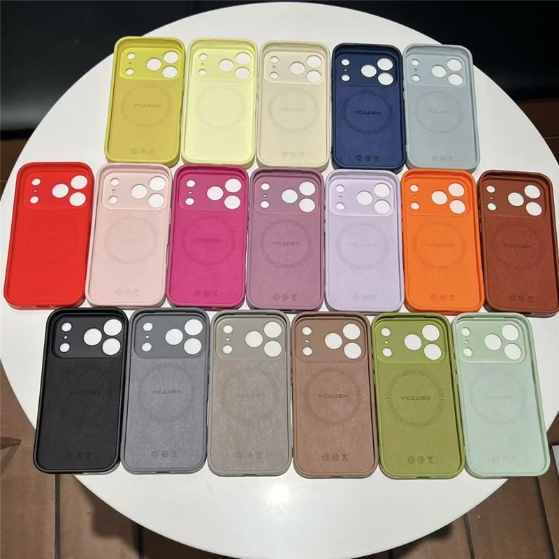 YCADEN pour iPhone 17 Pro Max étui magnétique avec support intégré coque de protection en TPU - Vert herbe