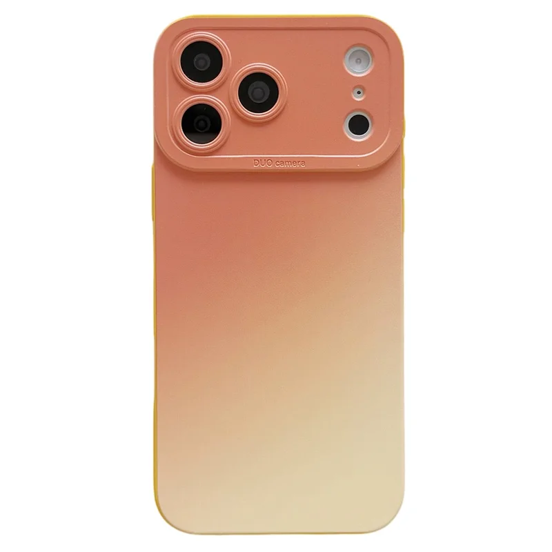 For iPhone 17 Pro Max Case Precision Cutout Gradient TPU Shockproof Protective Phone Cover - Orange Yellow