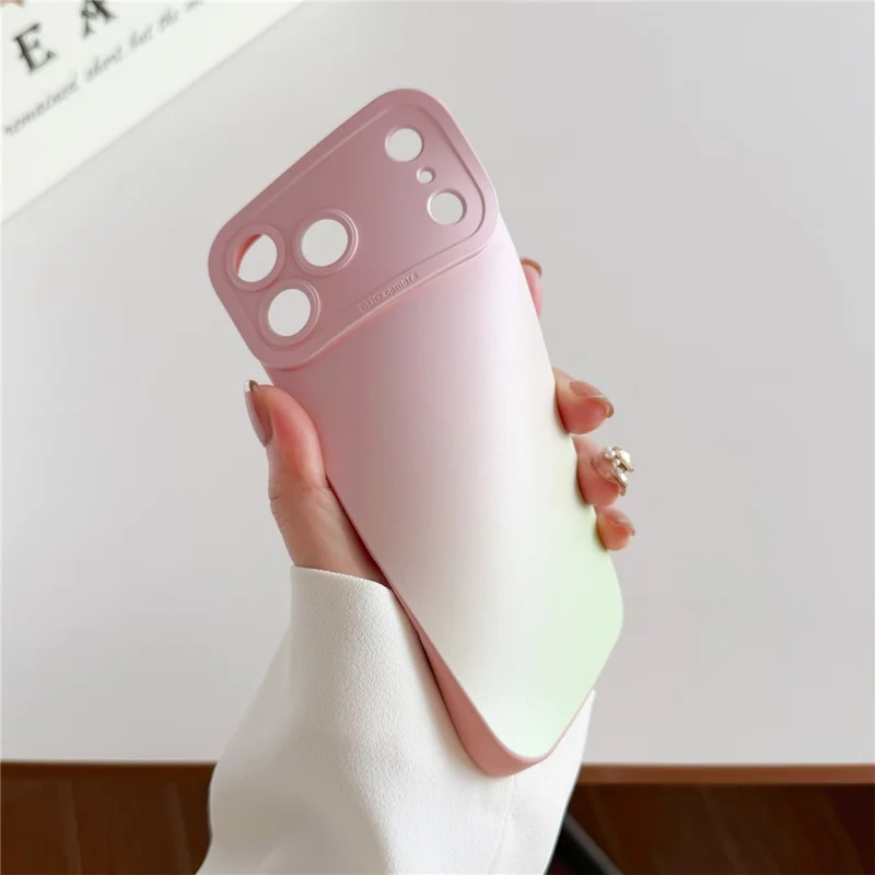 For iPhone 17 Pro Case Precision Cutout Gradient TPU Shockproof Protective Phone Cover - Orange Yellow