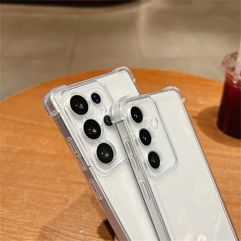 For Samsung Galaxy S26 Case Floral Pattern Clear TPU Four Corner Protection Phone Cover - A621 / Full-Screen Flowers