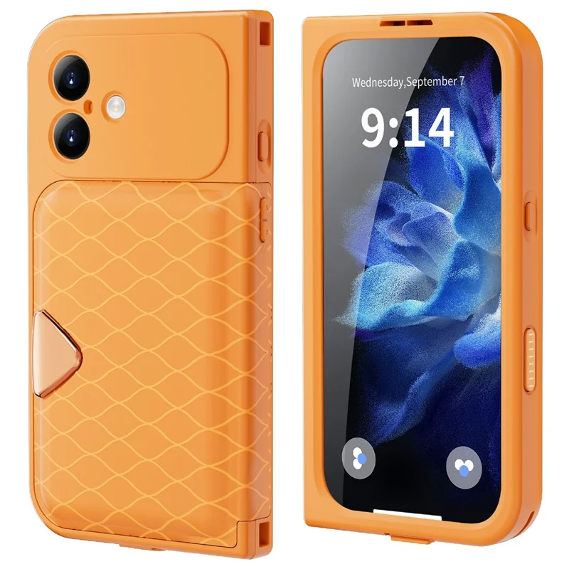 SHELLBOX for iPhone 17 Waterproof Case IP68 2m Shockproof Phone Cover with Strap - Orange