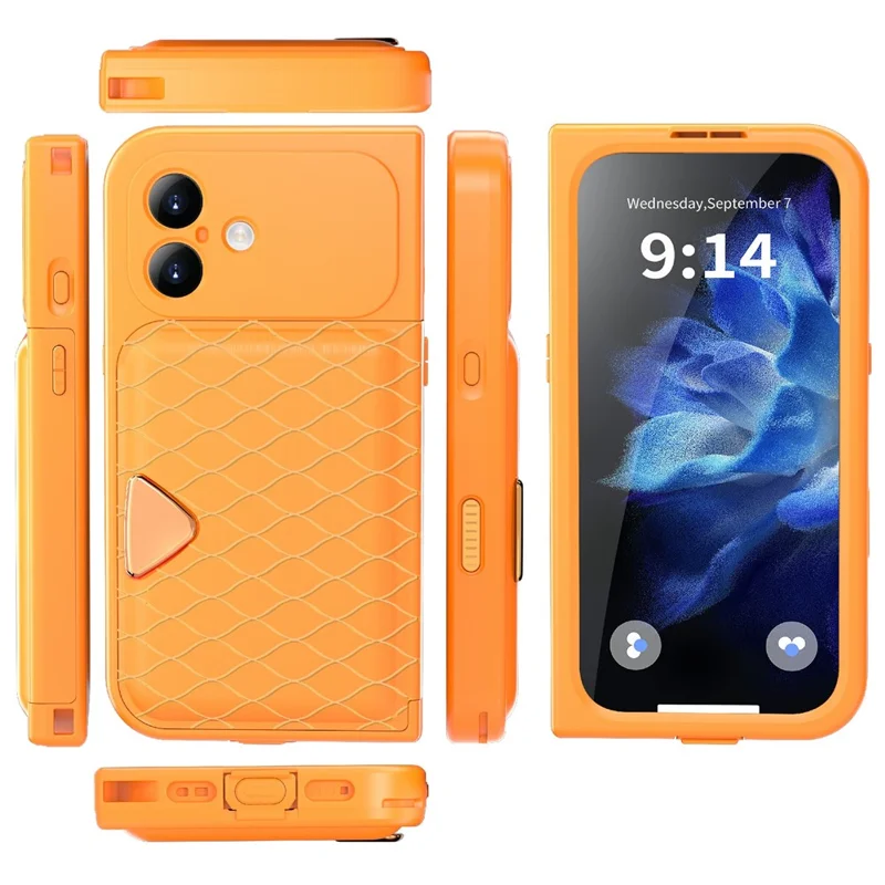 SHELLBOX for iPhone 17 Waterproof Case IP68 2m Shockproof Phone Cover with Strap - Orange