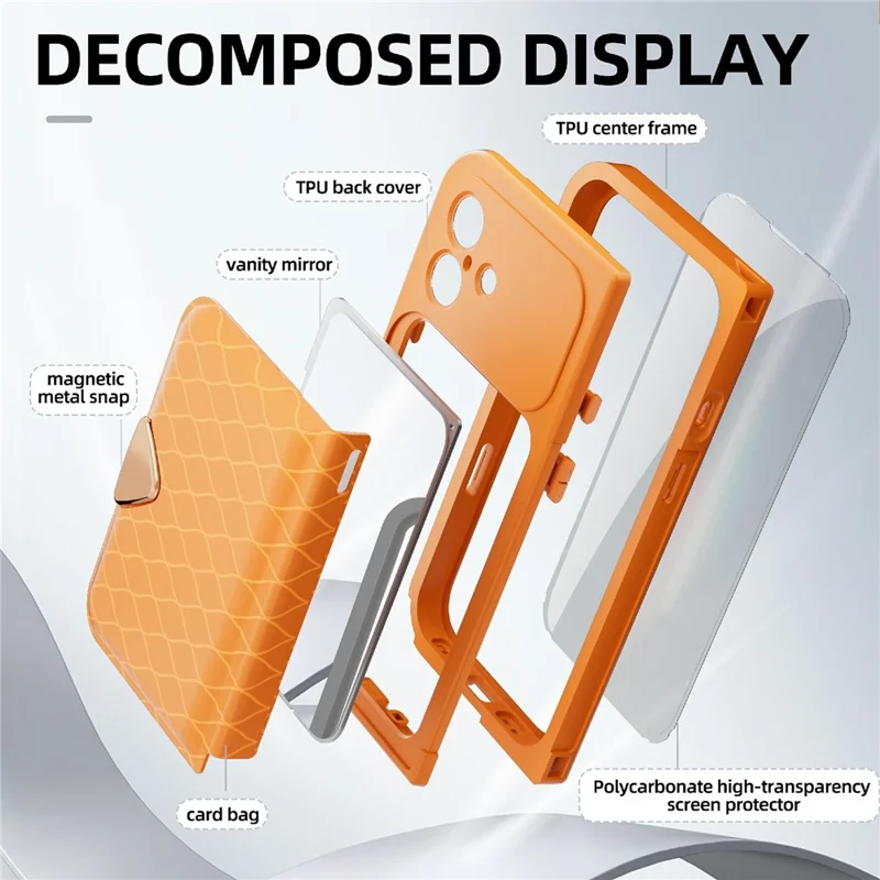 SHELLBOX for iPhone 17 Waterproof Case IP68 2m Shockproof Phone Cover with Strap - Orange