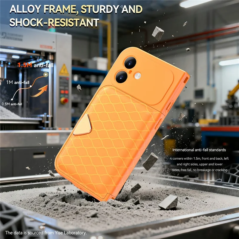 SHELLBOX for iPhone 17 Waterproof Case IP68 2m Shockproof Phone Cover with Strap - Orange
