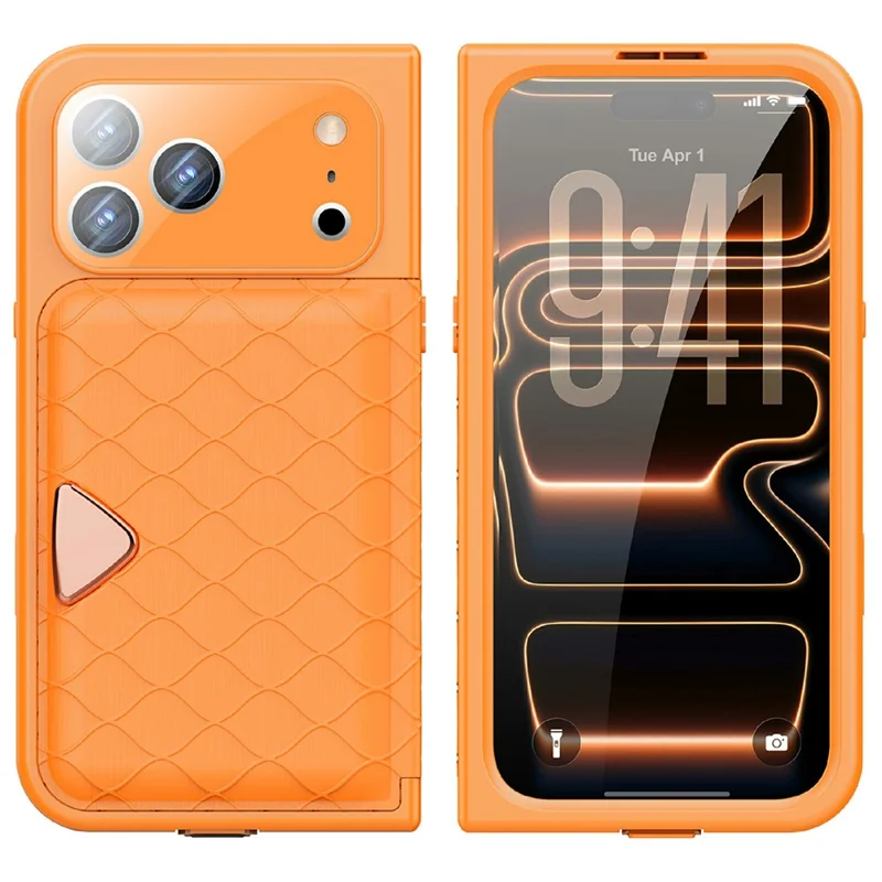 SHELLBOX for iPhone 17 Pro Waterproof Case IP68 2m Shockproof Phone Cover with Strap - Orange