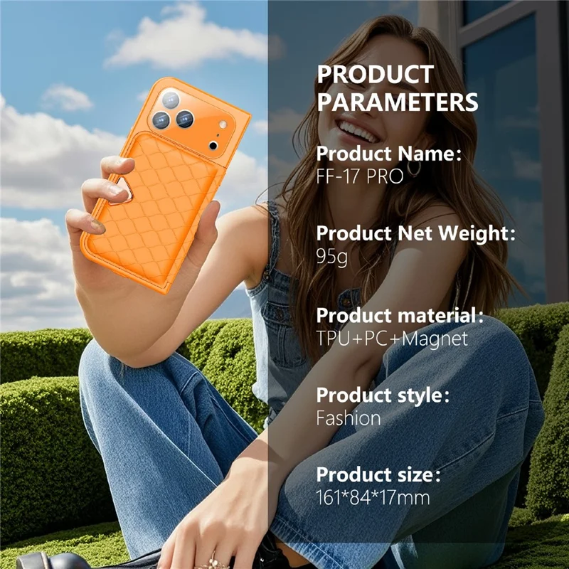 SHELLBOX for iPhone 17 Pro Waterproof Case IP68 2m Shockproof Phone Cover with Strap - Orange