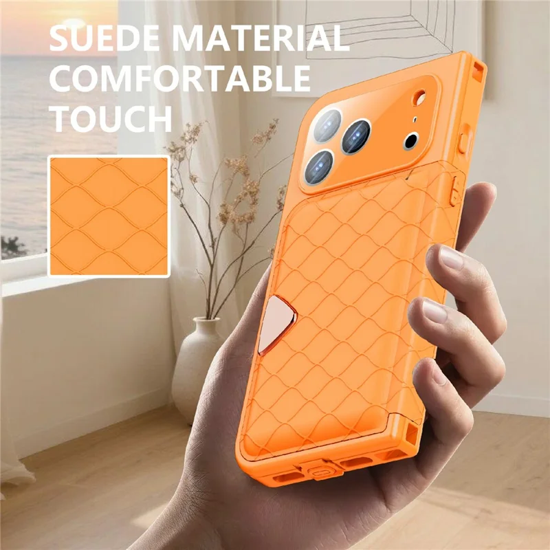 SHELLBOX for iPhone 17 Pro Waterproof Case IP68 2m Shockproof Phone Cover with Strap - Orange