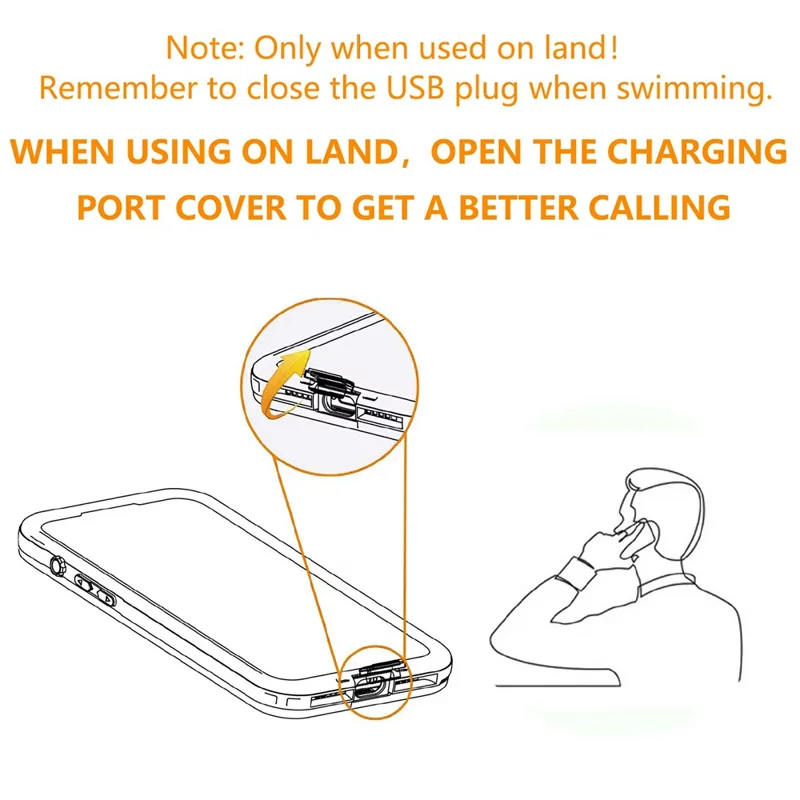 SHELLBOX for iPhone 17 Pro Waterproof Case IP68 2m Shockproof Phone Cover with Strap - Orange