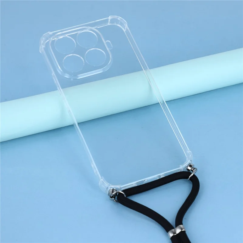 Til Xiaomi 17T Pro Case Med Forstærkede Hjørner TPU Gennemsigtig Telefonbeskyttelse Med Lanyard