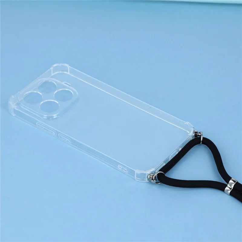 Til Xiaomi 17T Pro Case Med Forstærkede Hjørner TPU Gennemsigtig Telefonbeskyttelse Med Lanyard