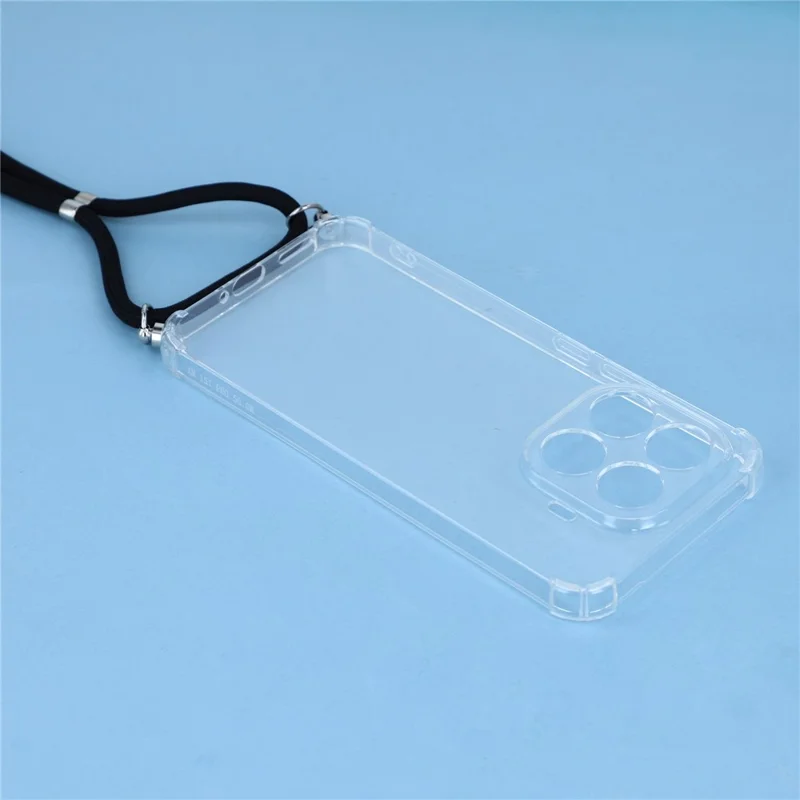 Til Xiaomi 17T Pro Case Med Forstærkede Hjørner TPU Gennemsigtig Telefonbeskyttelse Med Lanyard