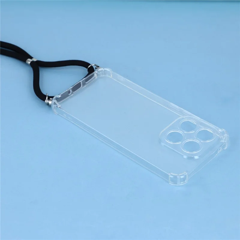 For Xiaomi 17 Max Case Reinforced Corner TPU Clear Phone Cover with Lanyard