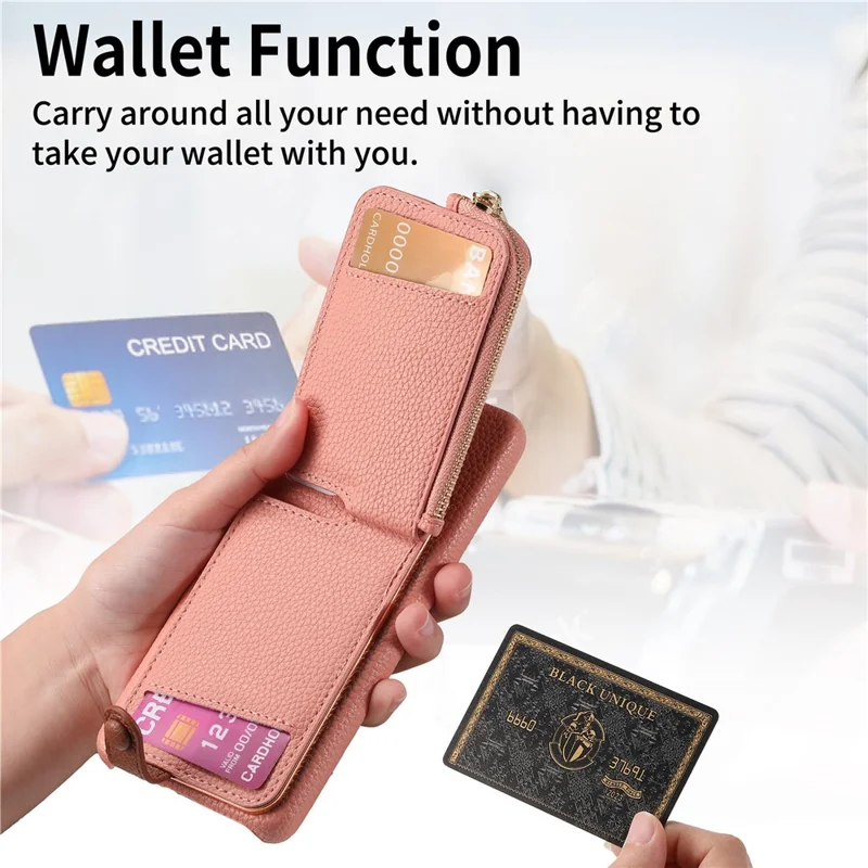 For Google Pixel 10a Case RFID Blocking Phone Wallet Cover Supports Magnetic Car Holder - Pink